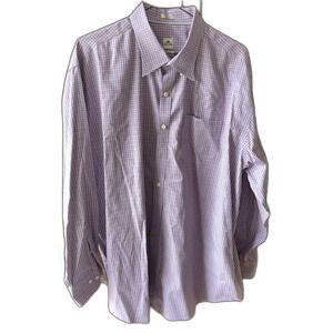 Peter Millar Men’s Nanoluxe Button Up Shirt 100% Cotton RN 100308 Men XXL Logo